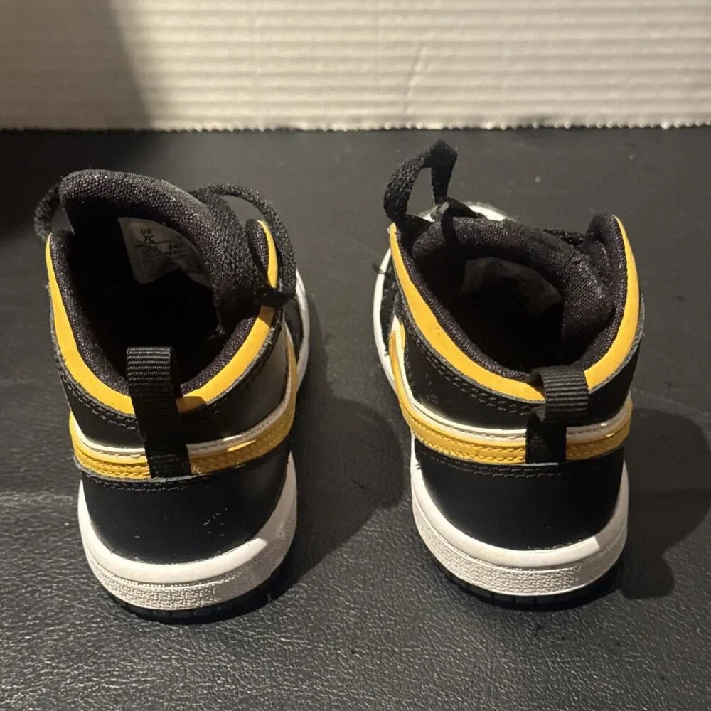 Air Jordan 1 Mid TD 'Black Gold' Size 7C 640735-177 with box - Picture 11 of 11